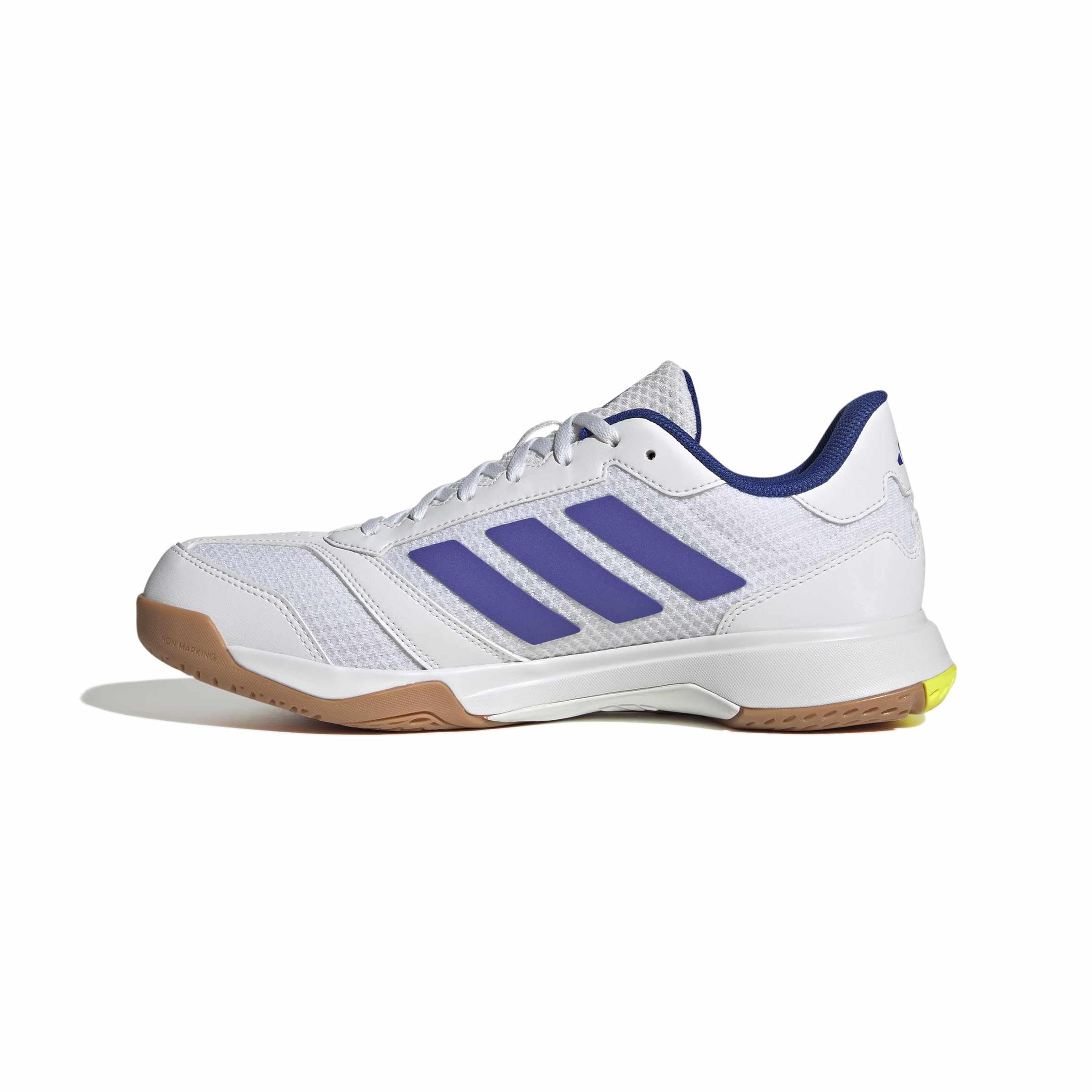 adidas Herren Ligra 8 Mens Indoor Shoes, FTWR White/Solar Purple/semi Lucid Blue, 42 EU