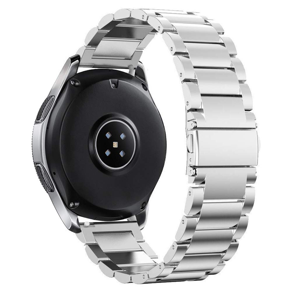 SUNDAREE Compatibile con Cinturino Samsung Galaxy Watch 46MM SM-R800/Watch 3 45MM/Gear S3/Garmin Venu 3/Amazfit GTR 4/Ticwatch Pro 3 Ultra,22MM Argento Uomo Metallo Acciaio Orologio Cinturini Ricambio