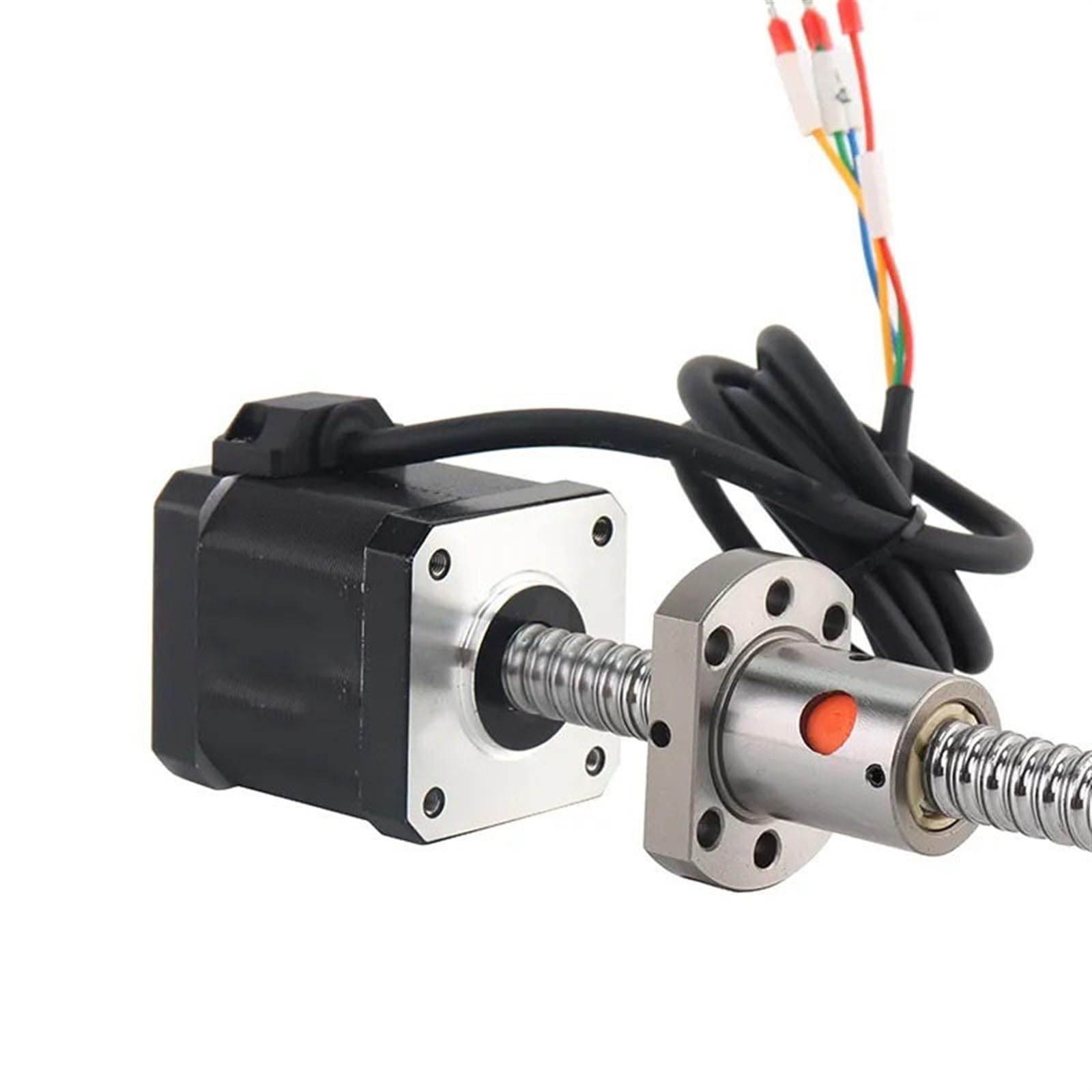 Controlador Motor paso a paso Nema 17 de husillo de bolas SFU1204 de 3 piezas, 1,8 A, 52 N.cm, motor paso a paso de 1,8 grados, motor paso a paso lineal de 4 cables y 2 fases Máquina CNC(200mm)