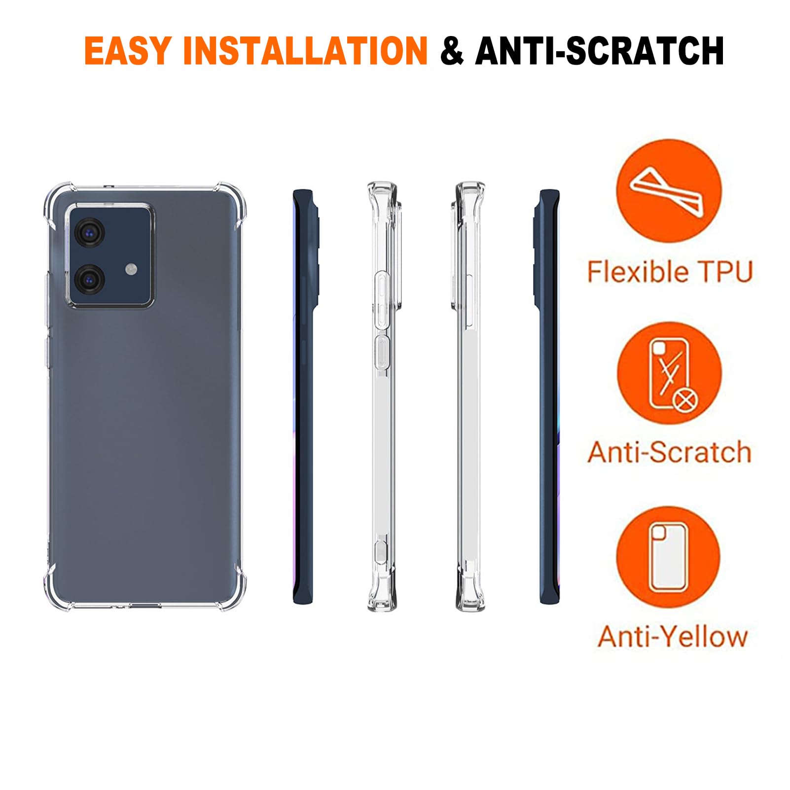 Cover Per Motorola Moto Edge 60 Fusion/Edge 60 Custodia Traslucida - Foto 12