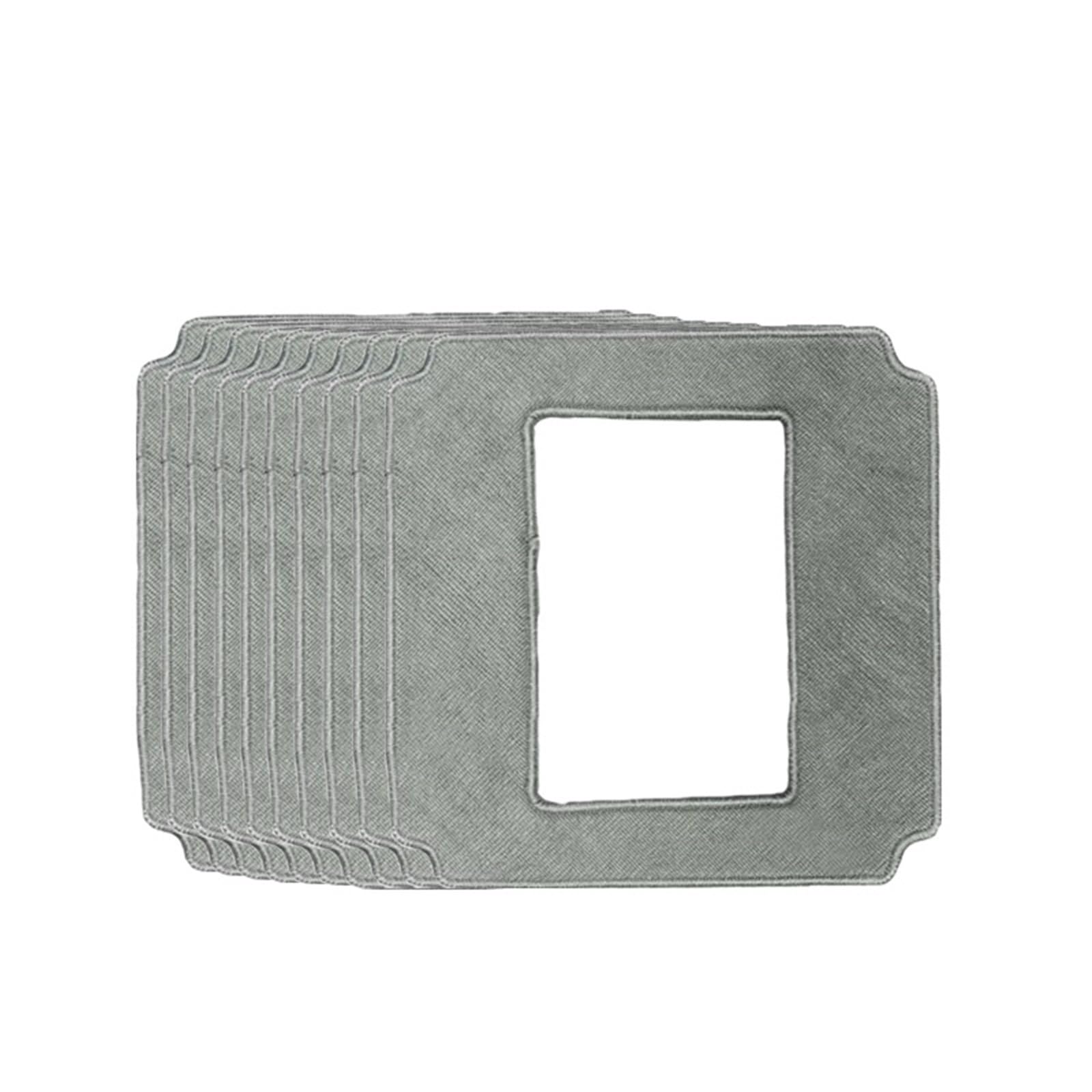 Fensterputzroboter-Tuch, 24 x 24 cm, hochwertiges Fensterputzroboter-Zubehör, Mopp for kompatibel mit W-S3 W-S3S W-S8S W-S9S Roboter(Grey A 12 PCS)