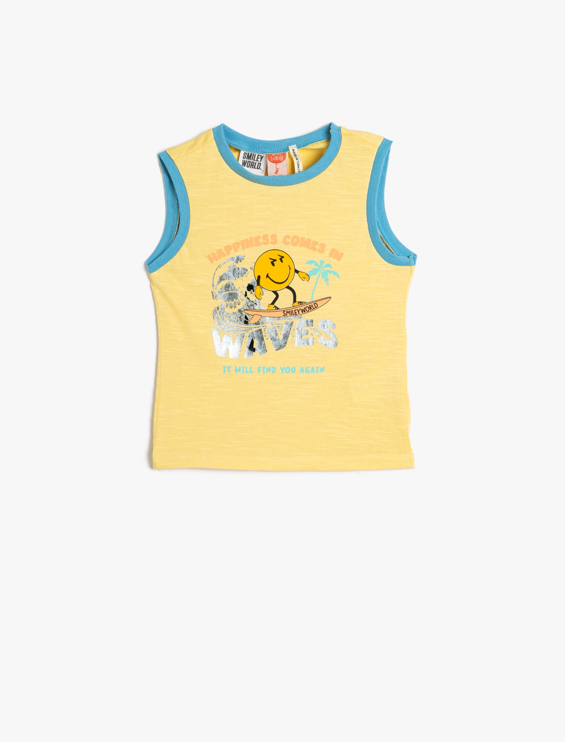 SmileyWorld® Atlet Lisanslı Kolsuz Bisiklet Yaka Pamuklu