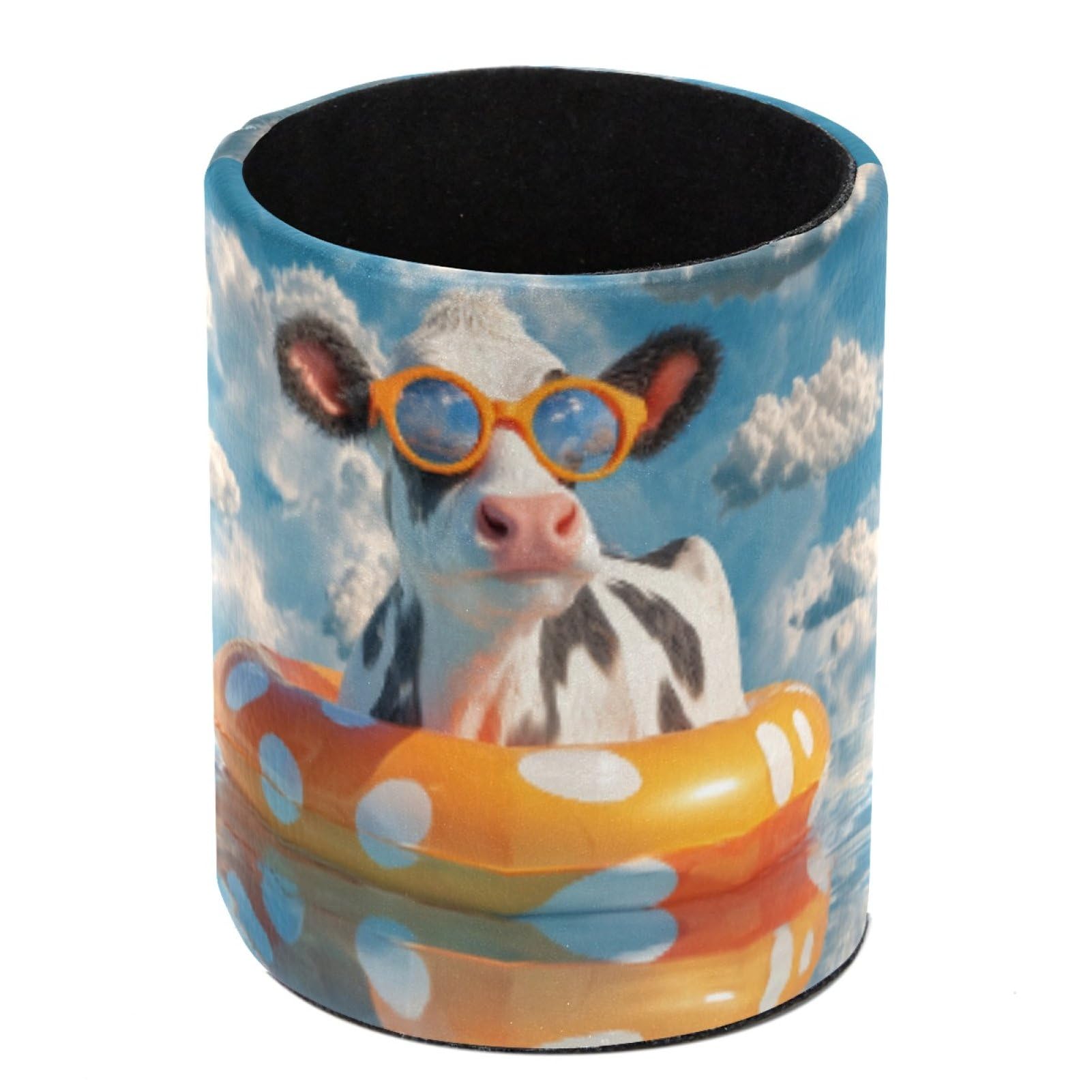 FWJZDSP Summer Cow Pencil Cup Pen Organizer Makeup Brush Holder for Office Home Countertop Desk Accessory Storage