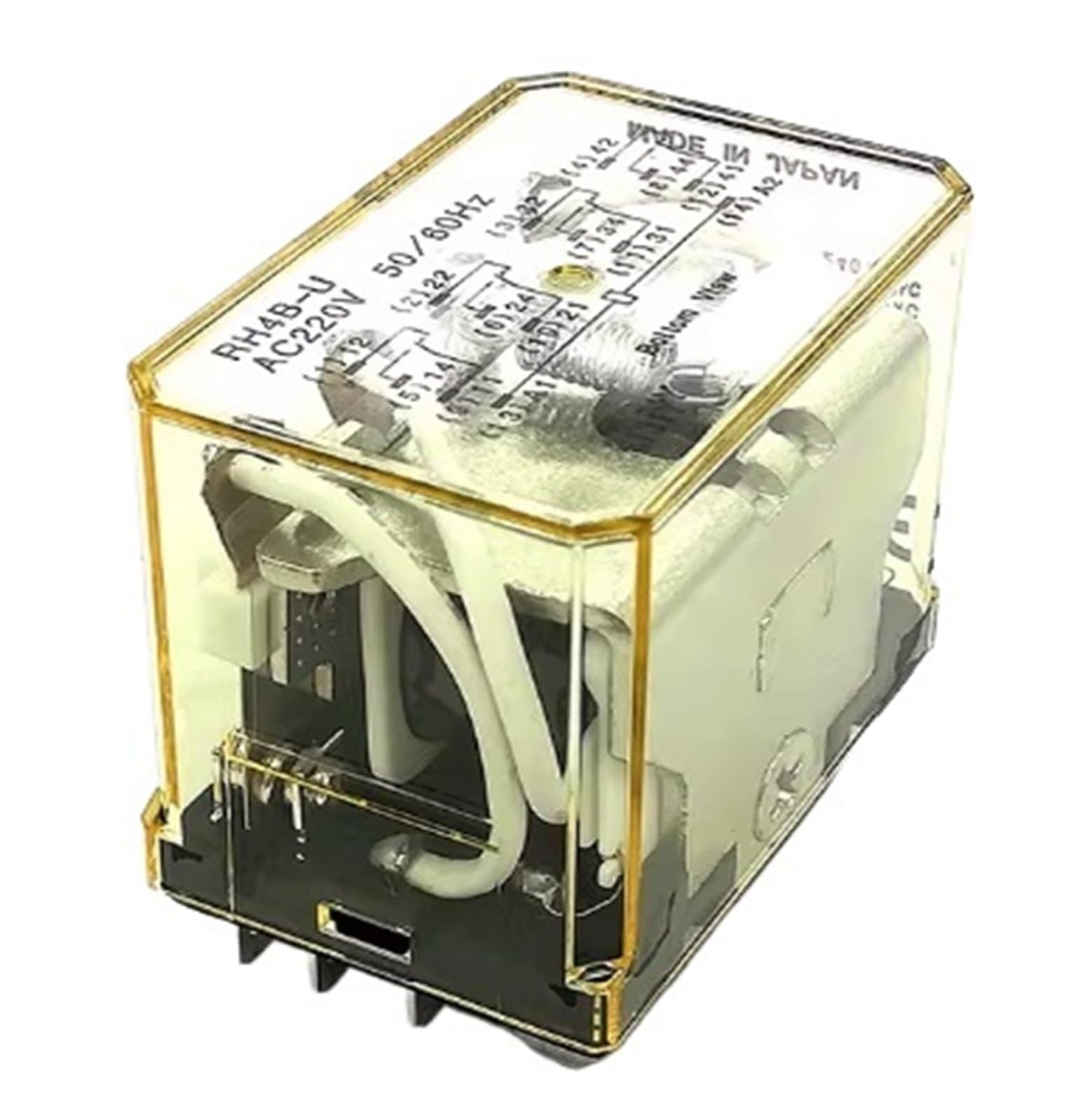 YMUGUEGH Relay RH4B-UAC220V large 14 pin 220V