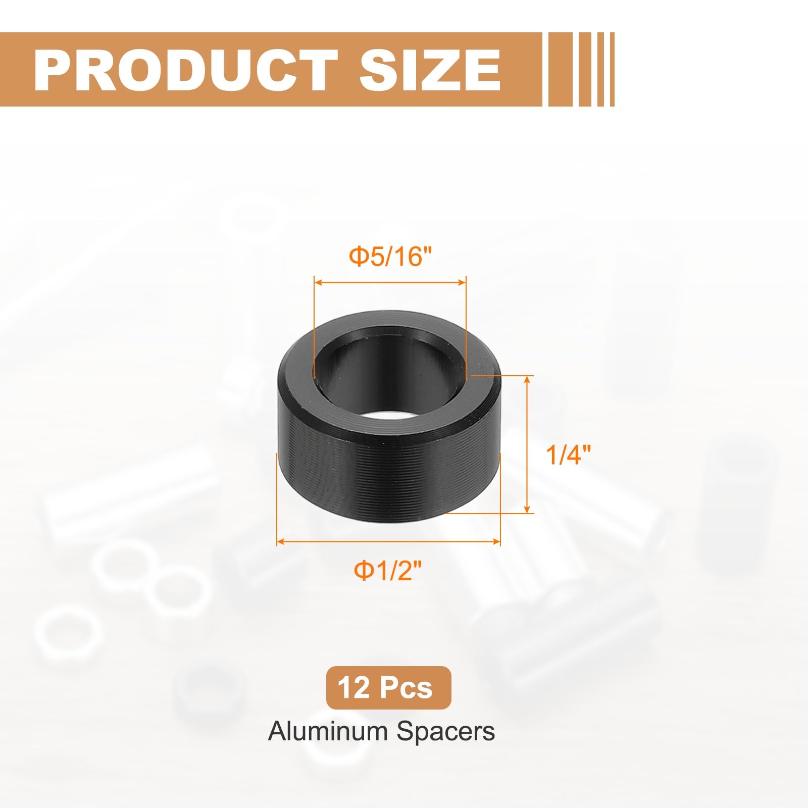 PATIKIL 12PCS Aluminum Spacers - Image 2