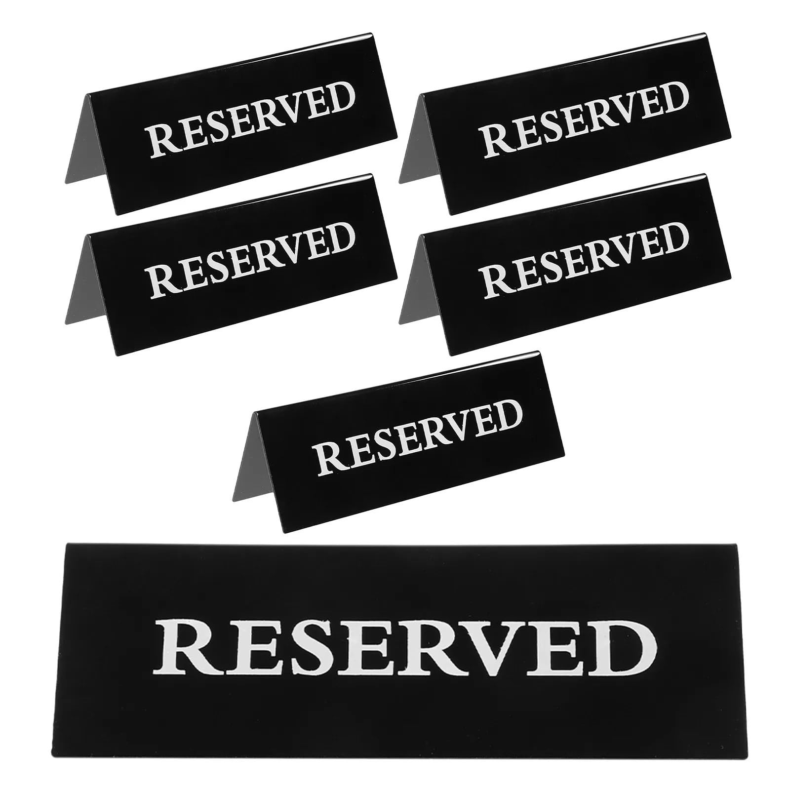 10 letreros acrílicos reservados para mesa
