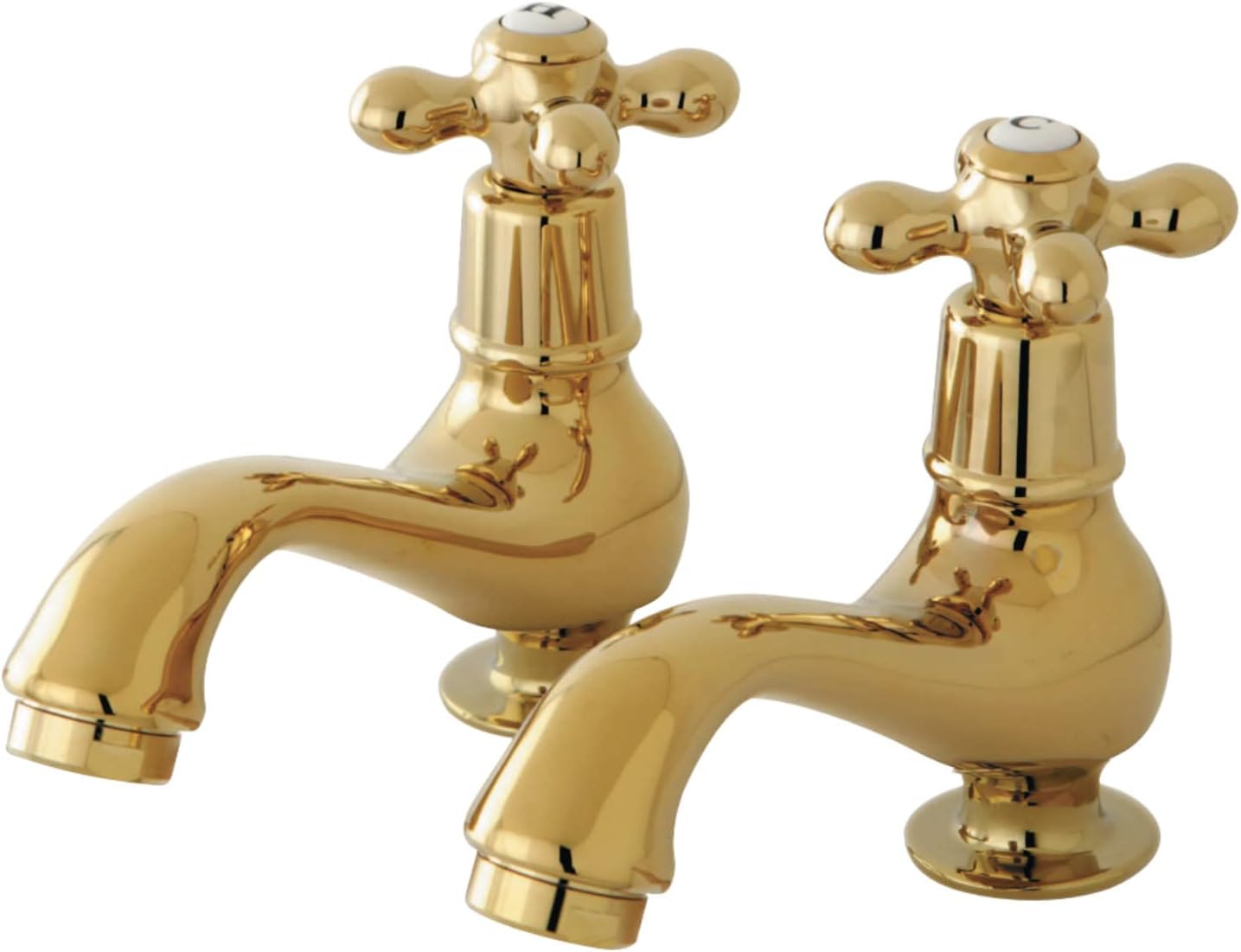 Kingston Brass KS1102AX Heritage Basin Tap Faucet, Polished Brass, 4.38 x 2.5 x 1.88