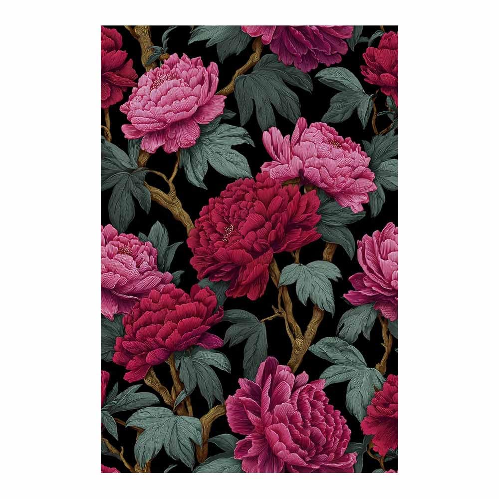 Hoqiu Multicolor Plant Poster Darks Reds Peony Print Modern Canvas Wall Art, Decorative Paintings, Canvas Painting Wall Art For Home Decor.(Multicolor)-70X100cm Unframed