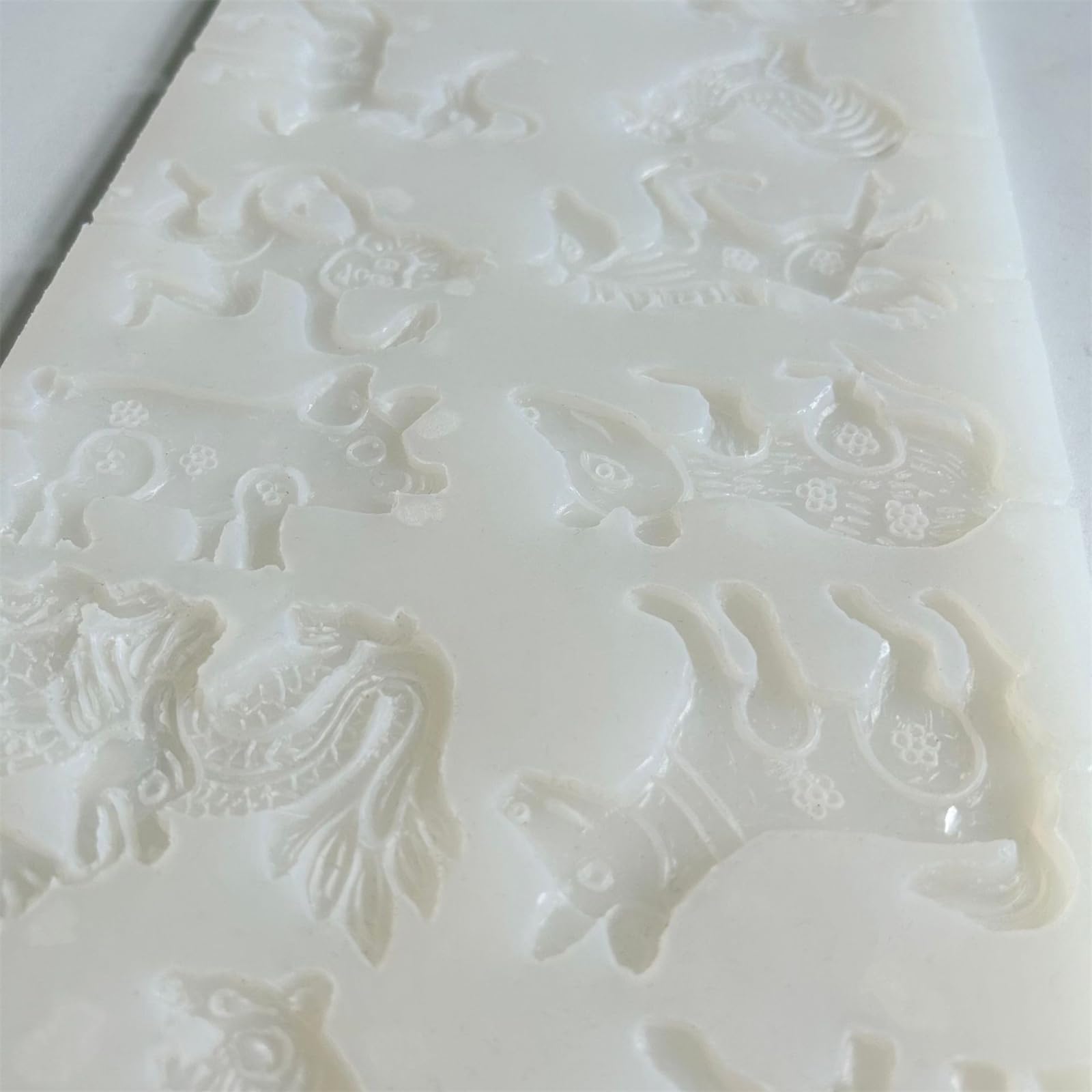 Molde de silicona flexible con forma de animal del zodiaco hecho en casa para golosinas y manualidades de grado alimenticio