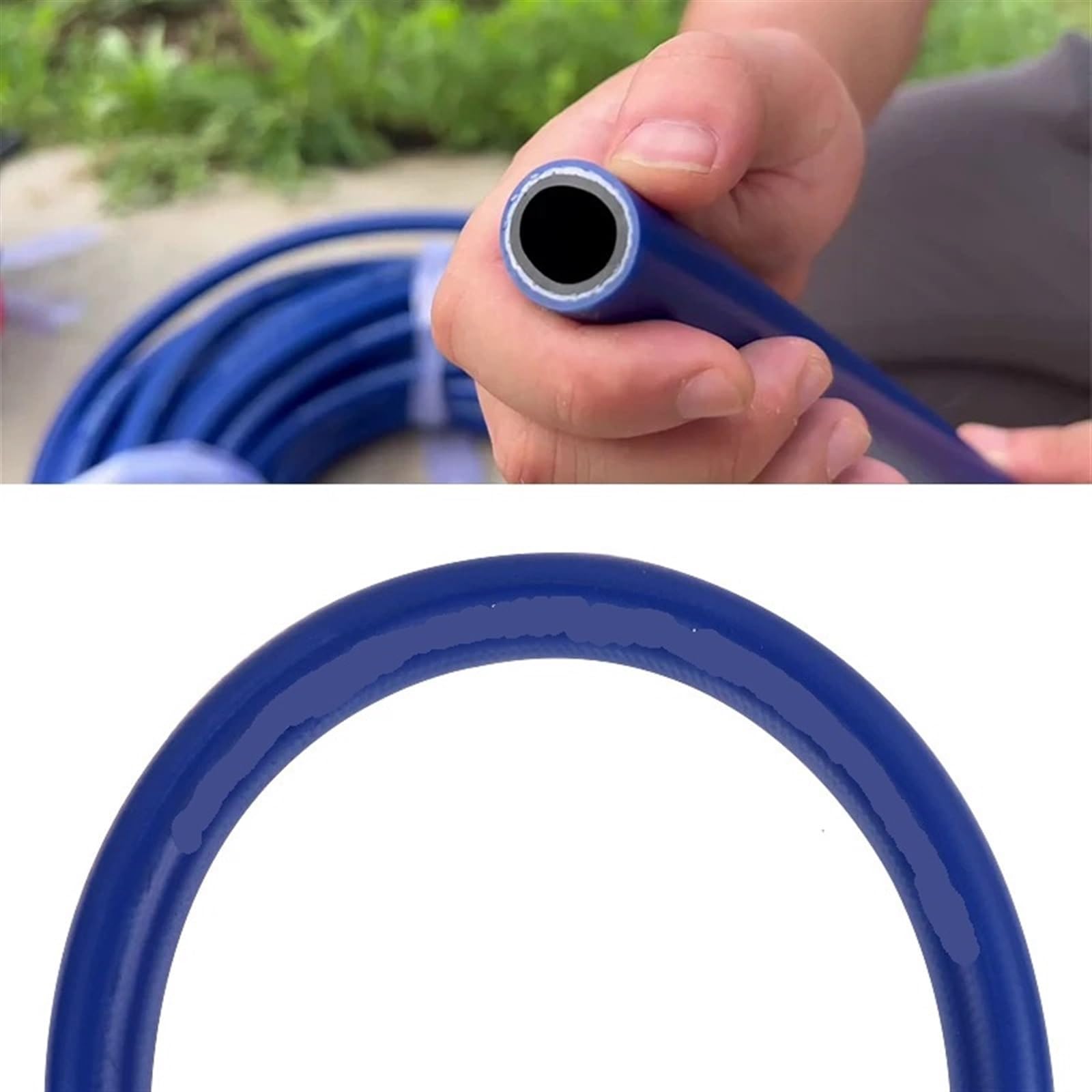 Tuyau en Caoutchouc Double Couche de 1 m de diamètre intérieur 6-38 mm, Tuyau Haute Pression, Tube d'huile for Cylindre pour Les Motos, Les Voitures(Black,1M_ID 19MM X OD 27MM)
