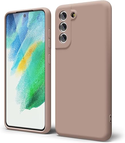 oakxco Funda para teléfono Samsung Galaxy S21 FE 5G de silicona líquida, bonita funda de gel suave de goma TPU suave para mujeres y niñas, diseño