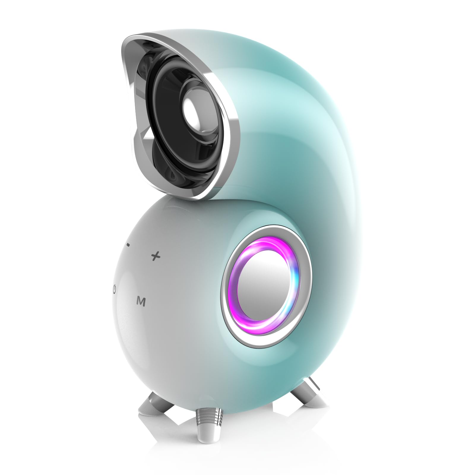 Conch Shape Portable Bluetooth Speaker Wireless Stylish and unique Touchscreen Control Bluetooth stereo 10 RGB LED Modes AUX