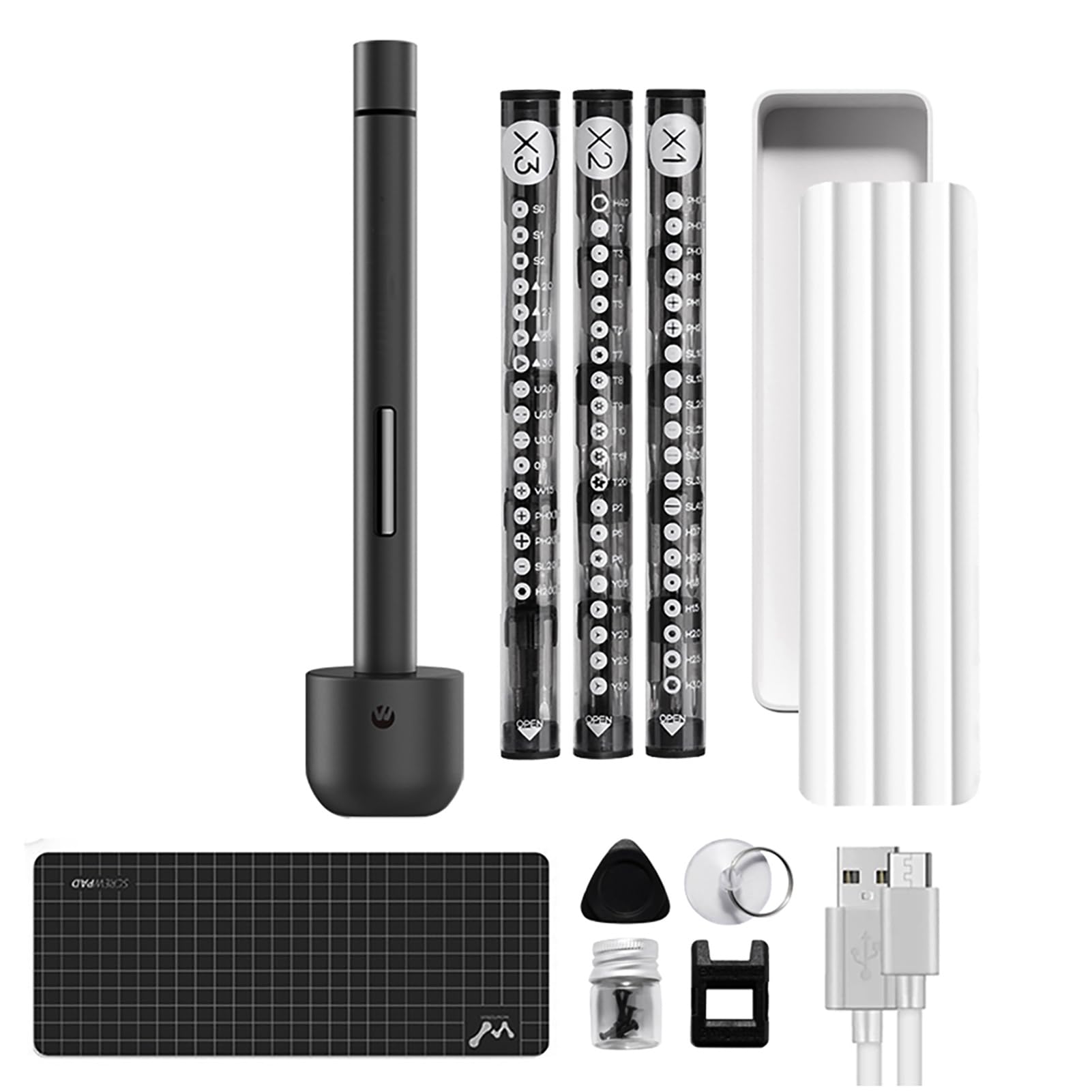 Aniwini مجموعة مفك براغي دقيقة 69 في 1، مفك براغي كهربائي مع ضوء LED ولوحة تحديد المواقع المغناطيسية، مجموعة أدوات إصلاح للهواتف والكاميرا والساعة