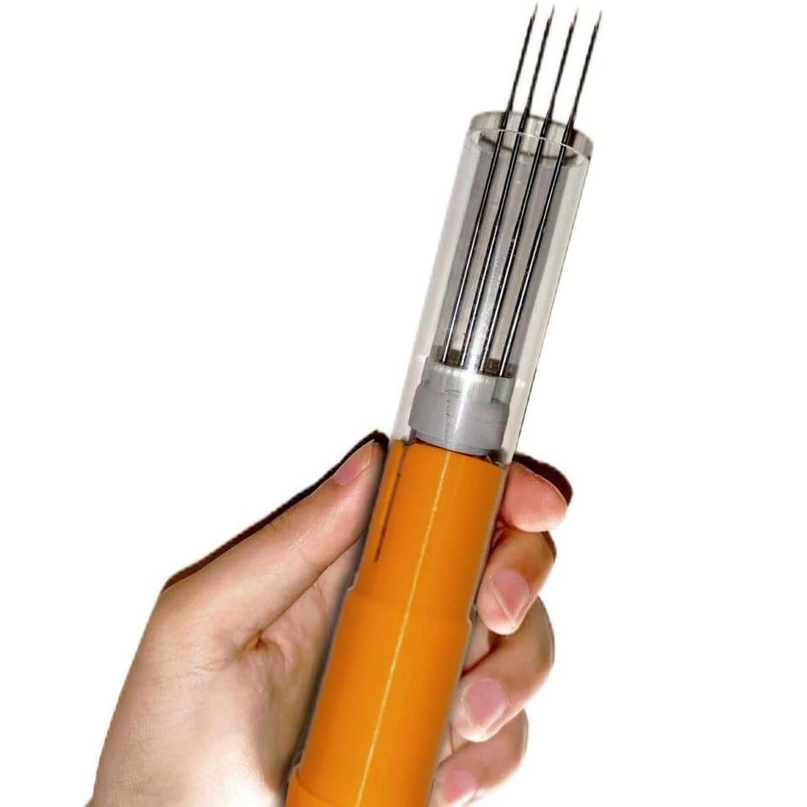 XNZJHPP Electric Needle Felting Machine, Needle Felting Tool with 1-7 Needle, Adjustable Speed Craft Tool for Wool Felt Art, Handheld Felting Needles Pen, Adjustable Speed (Orange)