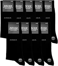 RØDER Premium Business Socken Herren 9er Pack Elastische, bequeme Baumwollsocken schwarze Herrensocken mit Komfortbund
