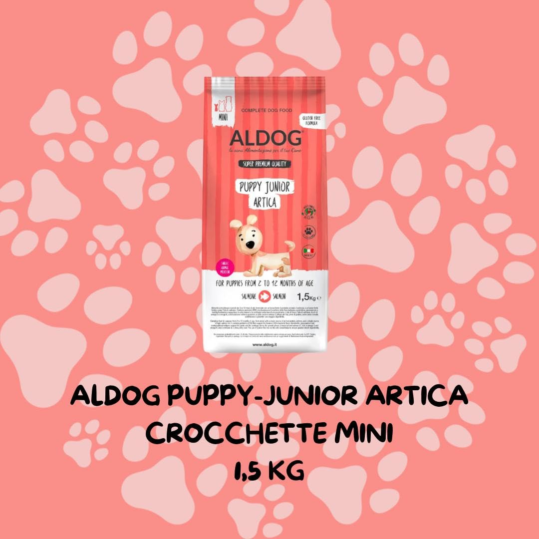 Aldog Perro Puppy Salmón 1,5 kg, alimento seco completo para perros cachorros de pequeño tamaño, monoproteico.