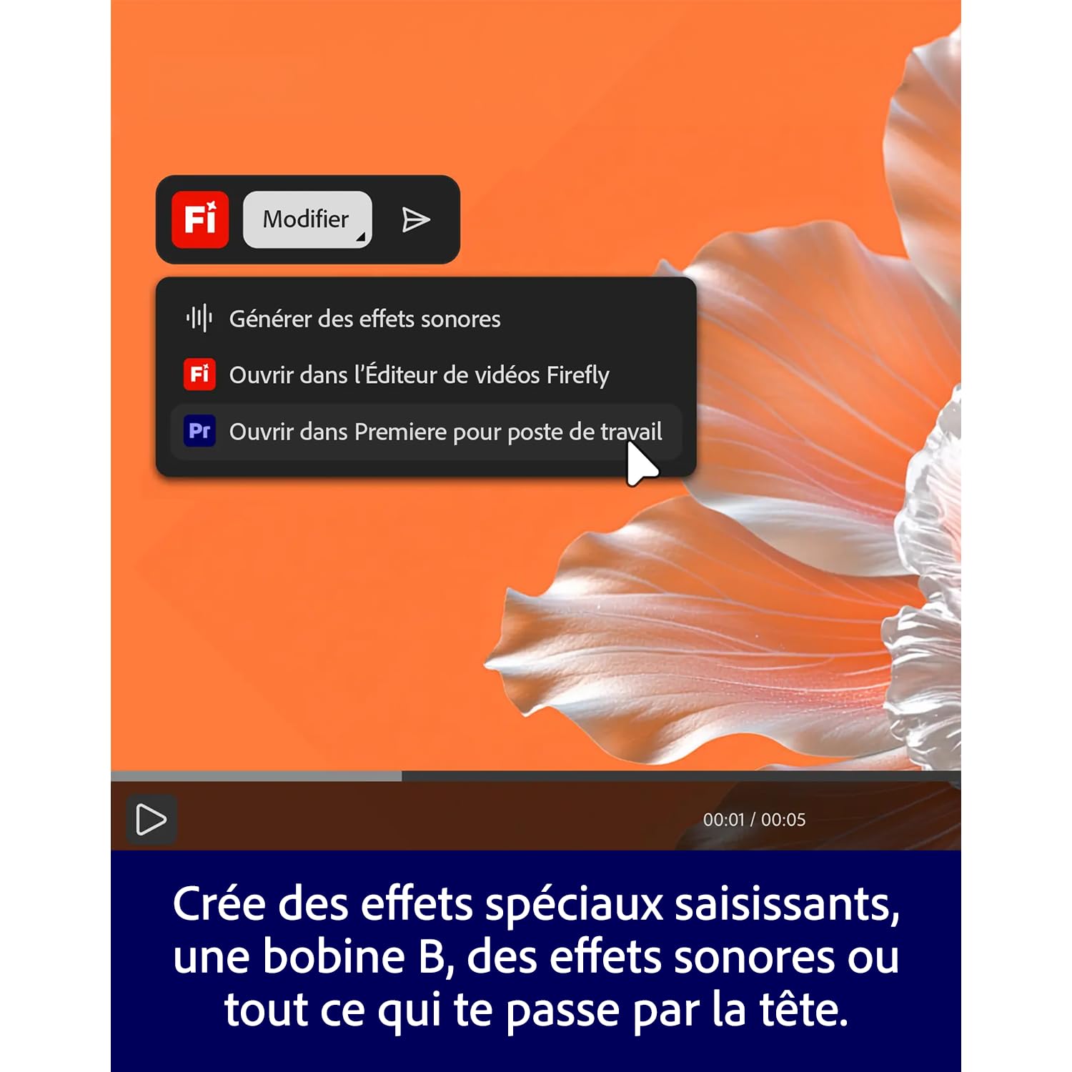 Adobe Premiere + Adobe Firefly Pro | Logiciels de montage vidéo et d’IA créative | Abonnement 12 mois | Téléchargement PC/Mac