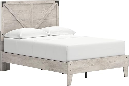 Miniatura 15 de Signature Design by Ashley Socalle - Cama de plataforma casual con listones de metal, no necesita somier, color negro Negro -,Beige claro,Gris