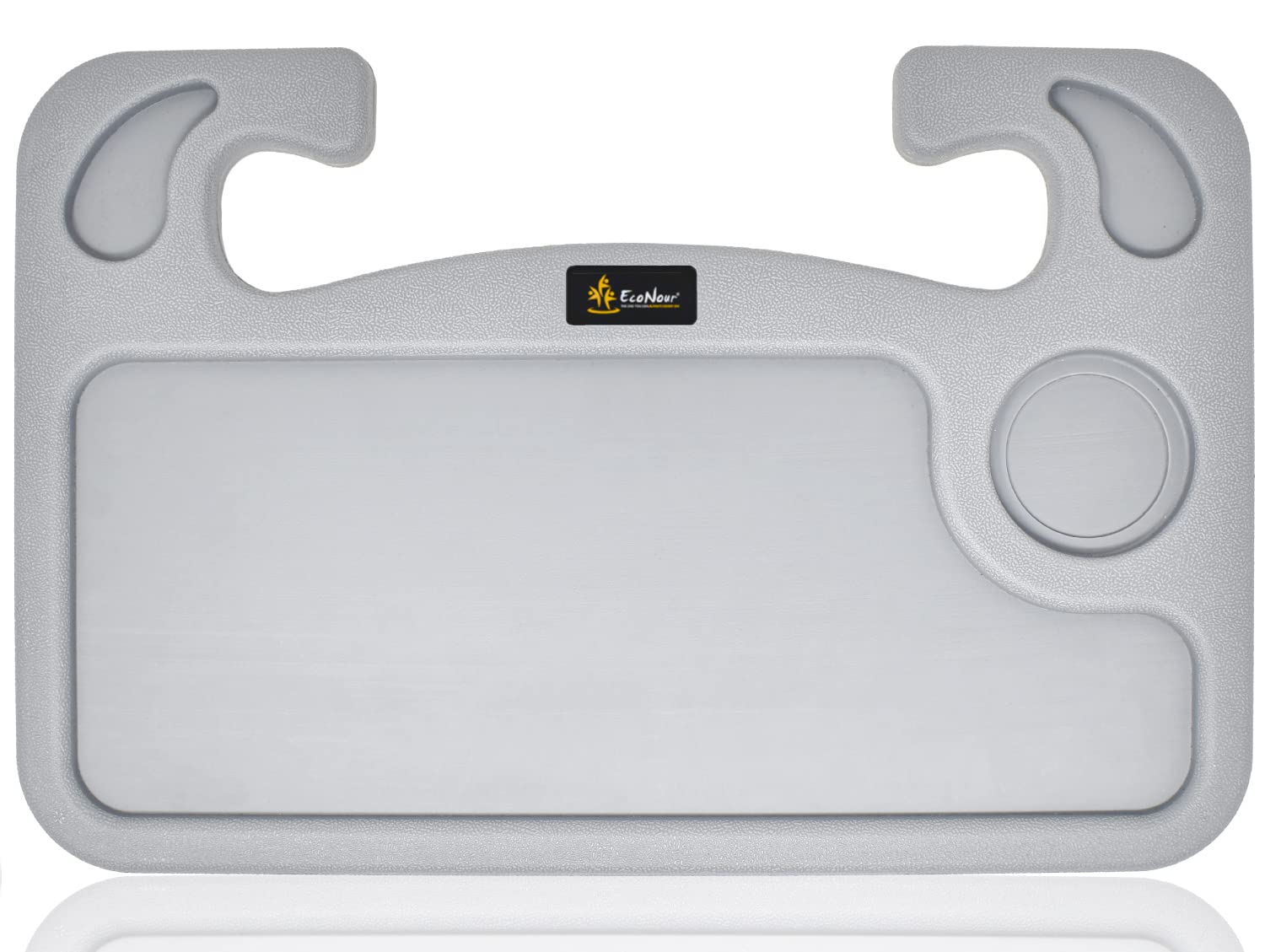 EcoNour 2 in 1 Car Steering Wheel Tray (Grey) | Car Tray for Laptop