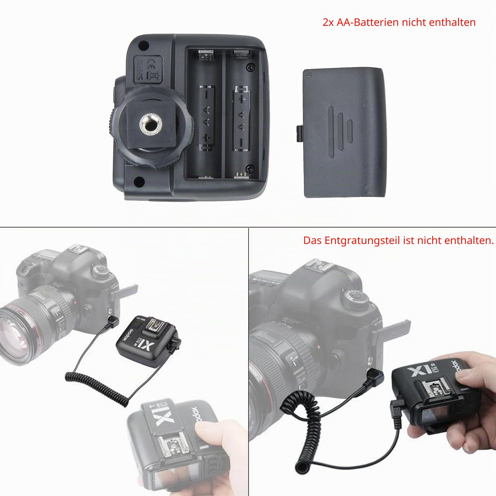 Godox X1R-C E-TTL 2.4G Wireless Empfänger Funkauslöser für Canon Kamera + LETWING Tuch