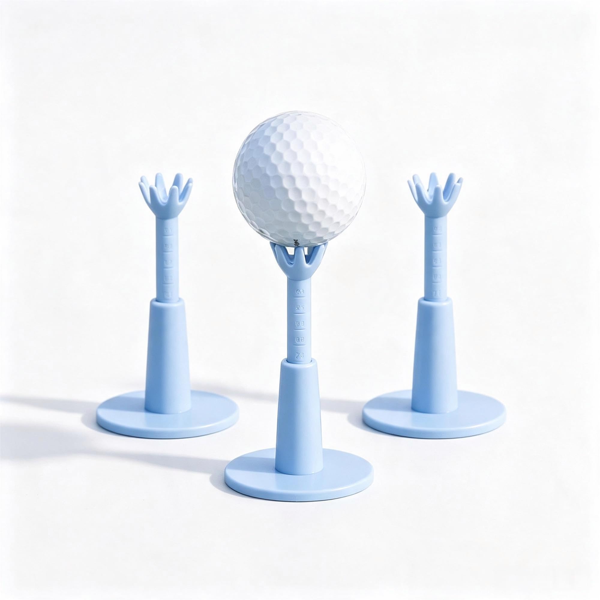 3PCS Adjustable Rubber Golf Tee for Driving Range Mats – Height Adjustable Tee Holder for Practice Mat Training, Reusable Swing Training Accessory for Indoor and Outdoor Use