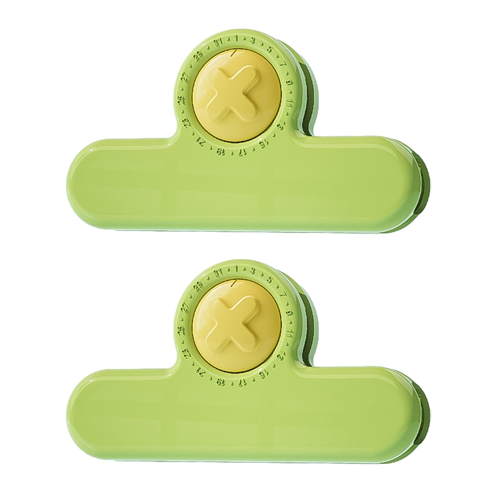 Magnetic Food Bag Clips, Anti-Scratch Fridge Magnets, Reusable Bag Sealing Clips for Chips Coffee Sandwich Snack Pouches Green