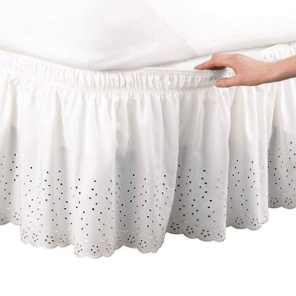 Juponnage 15 pouces en tissu soyeux de luxe facile à poser pour grand lit adulte