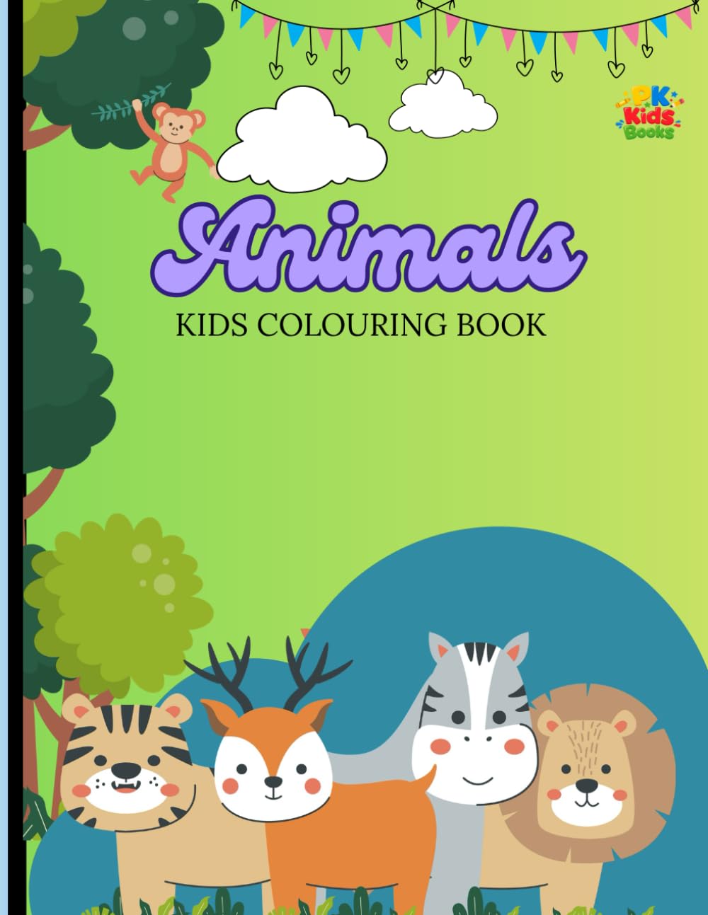 My First Animals Coloring Book: Cute & Simple Coloring Pages for Kids Ages 3–7 (PK Kids Coloring Book Series)
