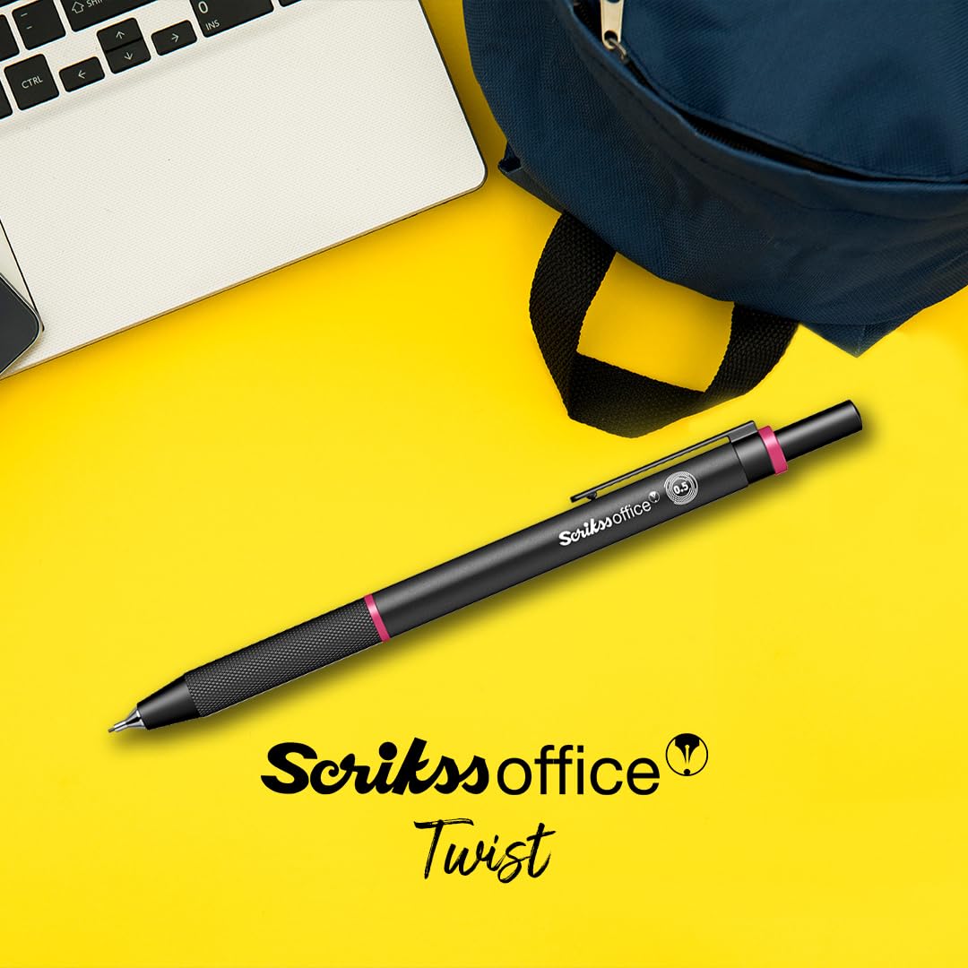 Scrikss Ołówek mechaniczny Twist Black Line BT (różowy, 2,0 mm)