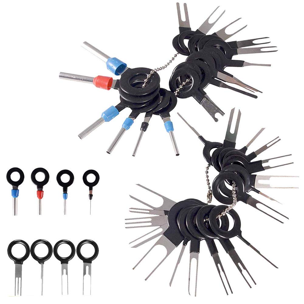 36Pcs Pins Terminals Removal Tools for Car Auto Wire Connector Terminal Pin Extractors Puller Remover Repair Key Tools Set Terminal
