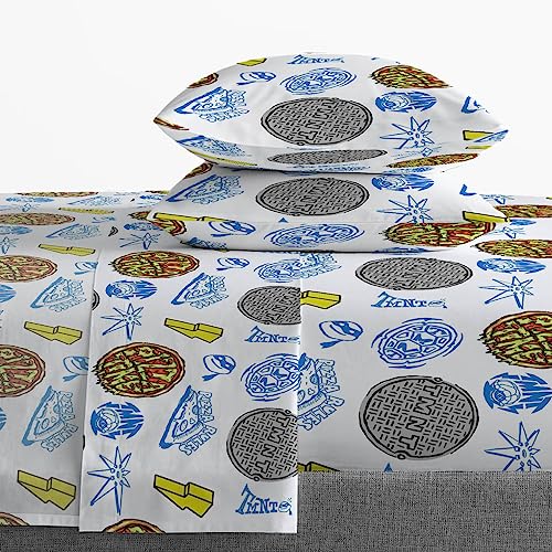 Image of Jay Franco Nickelodeon Teenage Mutant Ninja Turtles Full Comforter Set - 7 Piece Bedding Includes Sheet Set & Pillow Covers - Super Soft Mutant Mayhem Microfiber Bed Set