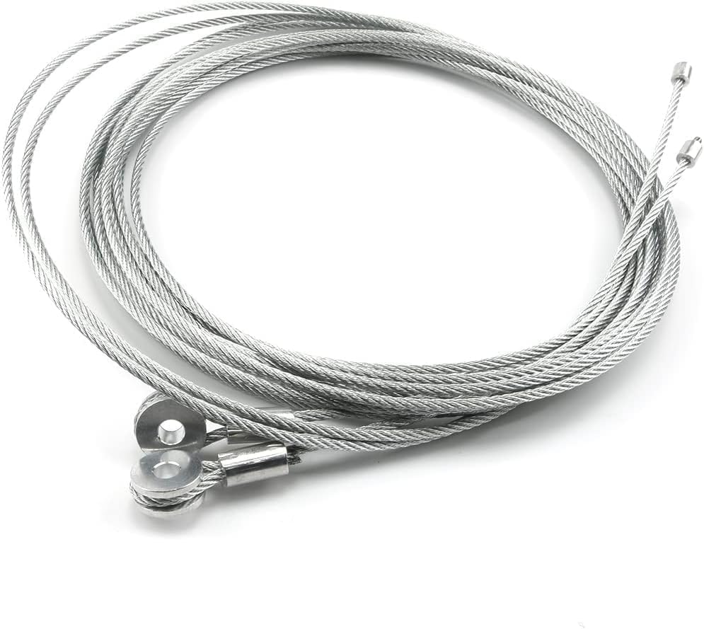 2PCS 150"" Replacement Cable Wire - Enclosed Cargo Trailer Ramp Door Spring 12.5', CAB1-8CB150