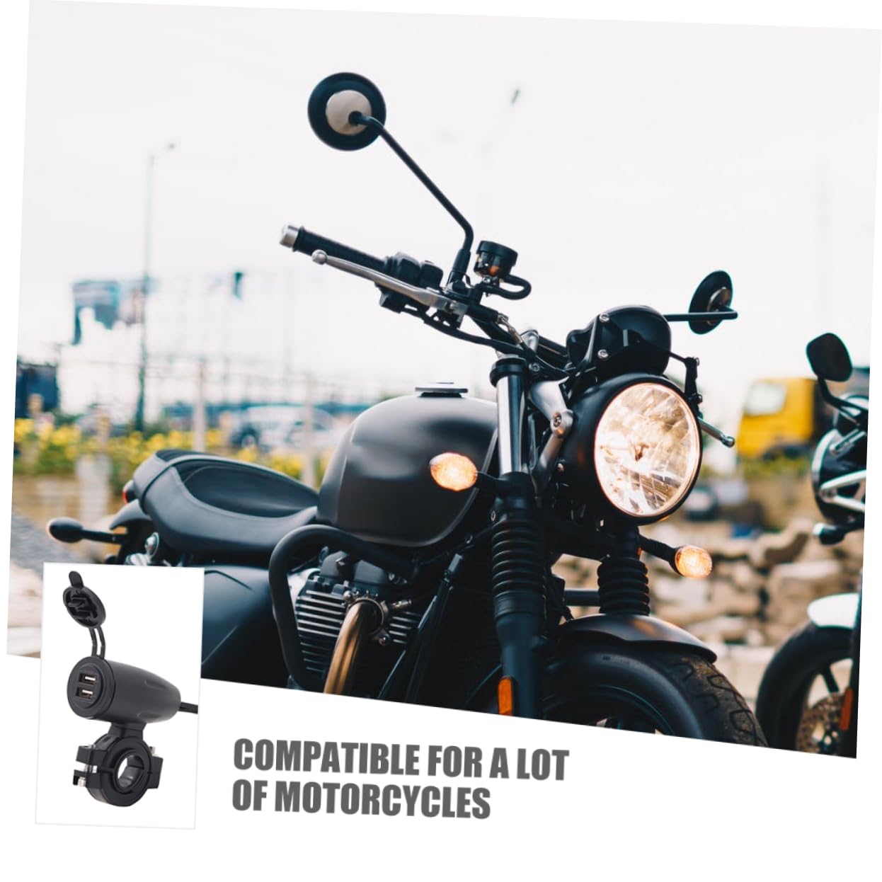 UKCOCO 4.8a Cargador USB para Moto Función de Carga Rápida Adaptador de Corriente para Motocicleta Compatible Smartphones y Uso Ruta