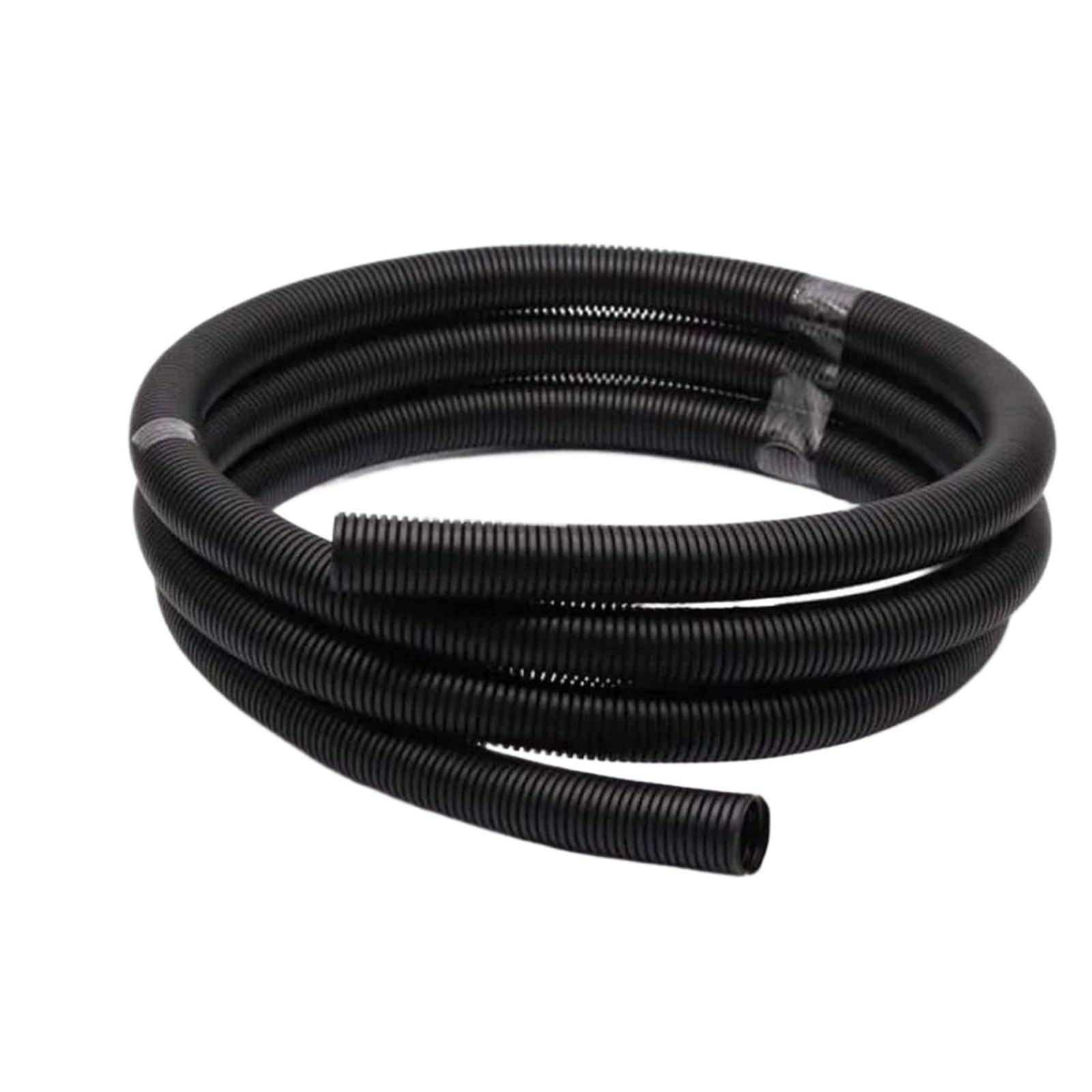 1/5M Plastic Corrugated Conduit Hose Black Sleeve Pipe Harness Tube(PA Close,1M_OD 10XID 6.5MM)