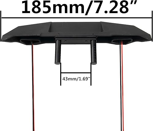 Miniatura 6 de ShareGoo - Parachoques trasero a escala 110, parachoques trasero de metal con barra de luces LED compatible con Axial SCX10 90046 90047 Traxxas TRX4