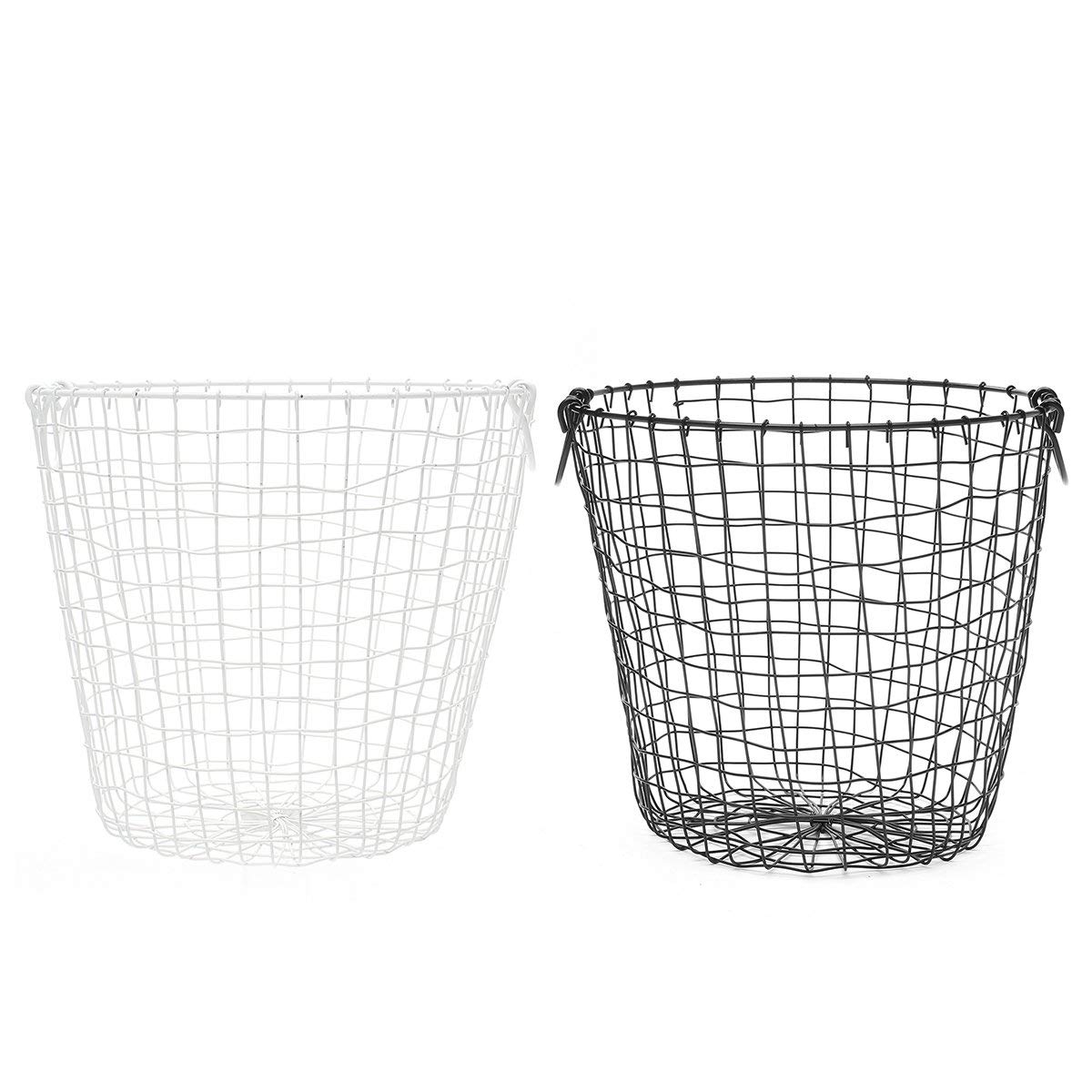 INDIAN DECOR 289090 Trash Can Garbage Waste Metal Wire Basket Mesh Laundry Clothes Storage Bedroom Office Single Item.-picture-24