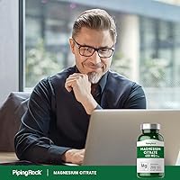 Vista 6 de Piping Rock Citrato de magnesio 400 mg 200 comprimidos Vegetariano, sin OMG, suplemento sin gluten