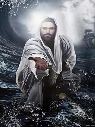 Miniatura 1 de UPABLUNSO Kits de pintura de diamantes 5D religiosos de Jesucristo para adultos, arte de diamantes de imitación de cristal, arte de diamantes de