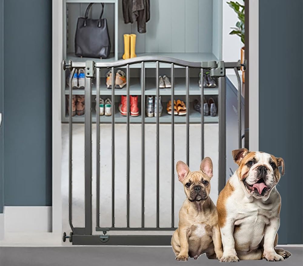 Bettacare Curved Top Dog Gate, 161cm - 170cm, Matt Black, Pressure Fit Pet Gate for Puppy and Dog, Easy Installation — view 2