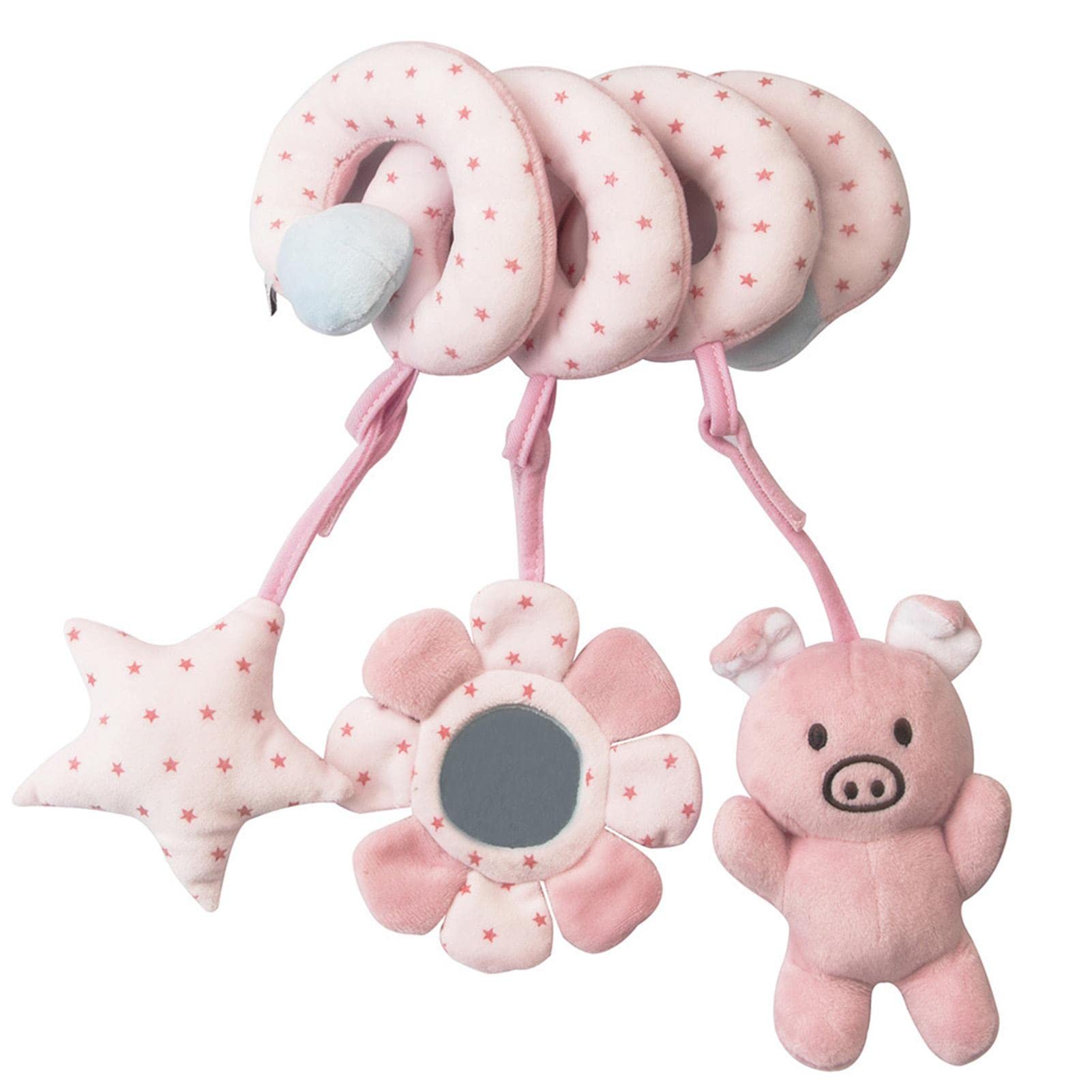 Espiral De Actividades Para Carrito De Bebé - Con Música, Sonajeros Y Mordedor, Color Rosa, De 0 A 12 Meses