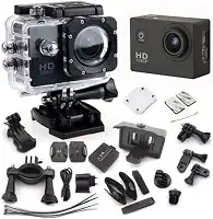 Câmera de Ação 4K Ultra HD, À Prova D'água, Wi-Fi, Tela 2.0', com Acessórios para Esportes