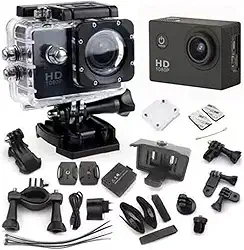 Câmera de Ação 4K Ultra HD, À Prova D'água, Wi-Fi, Tela 2.0', com Acessórios para Esportes