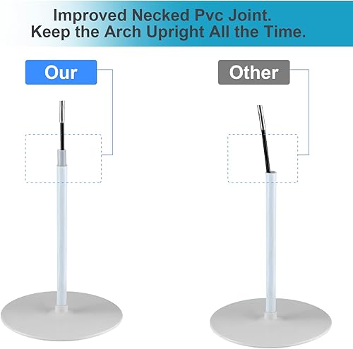 Miniatura 3 de Kit de arco de globos mejorado soporte de arco de globos ajustable de 10 pies de ancho y 9 pies de alto con base gruesa para rellenar agua 50 clips