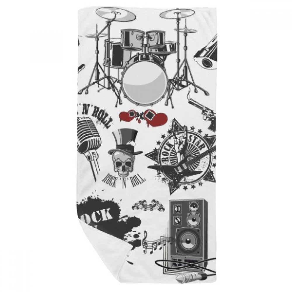 Serviette de bain motif musique idéale pour le sport et la toilette des enfants au quotidien