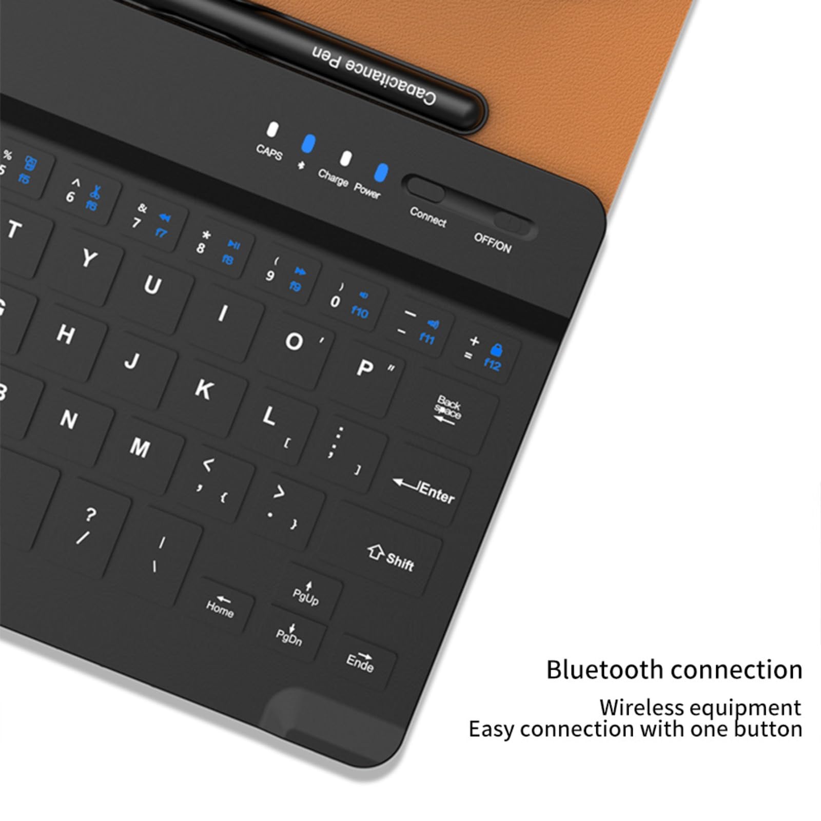 Zestaw Mobilnego Biura Do Tabletu I Telefonu, Klawiatura Bluetooth + Mysz Bezprzewodowa + Rysik + Skórzane Etui Z Regulowaną Podstawką, Do Podróży Służbowych/Pracy/Nauki (Czerwony)