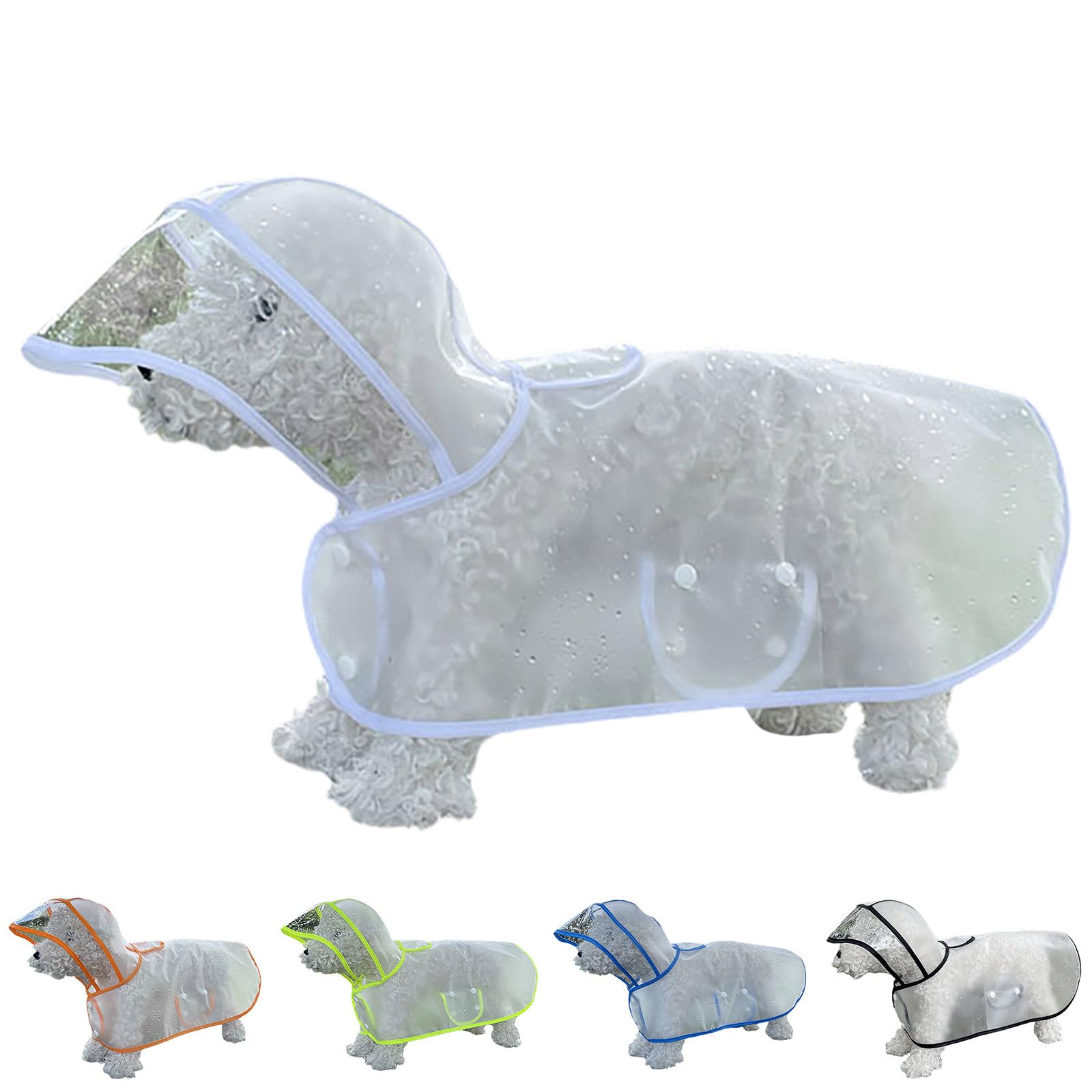 Dempiire Pet Clothes Cat Dog Rain Poncho Large and Small Dog Clothes Outdoor Rainproof Rain Gear Pet Clothes Hangers and Rack (Black, XXL)