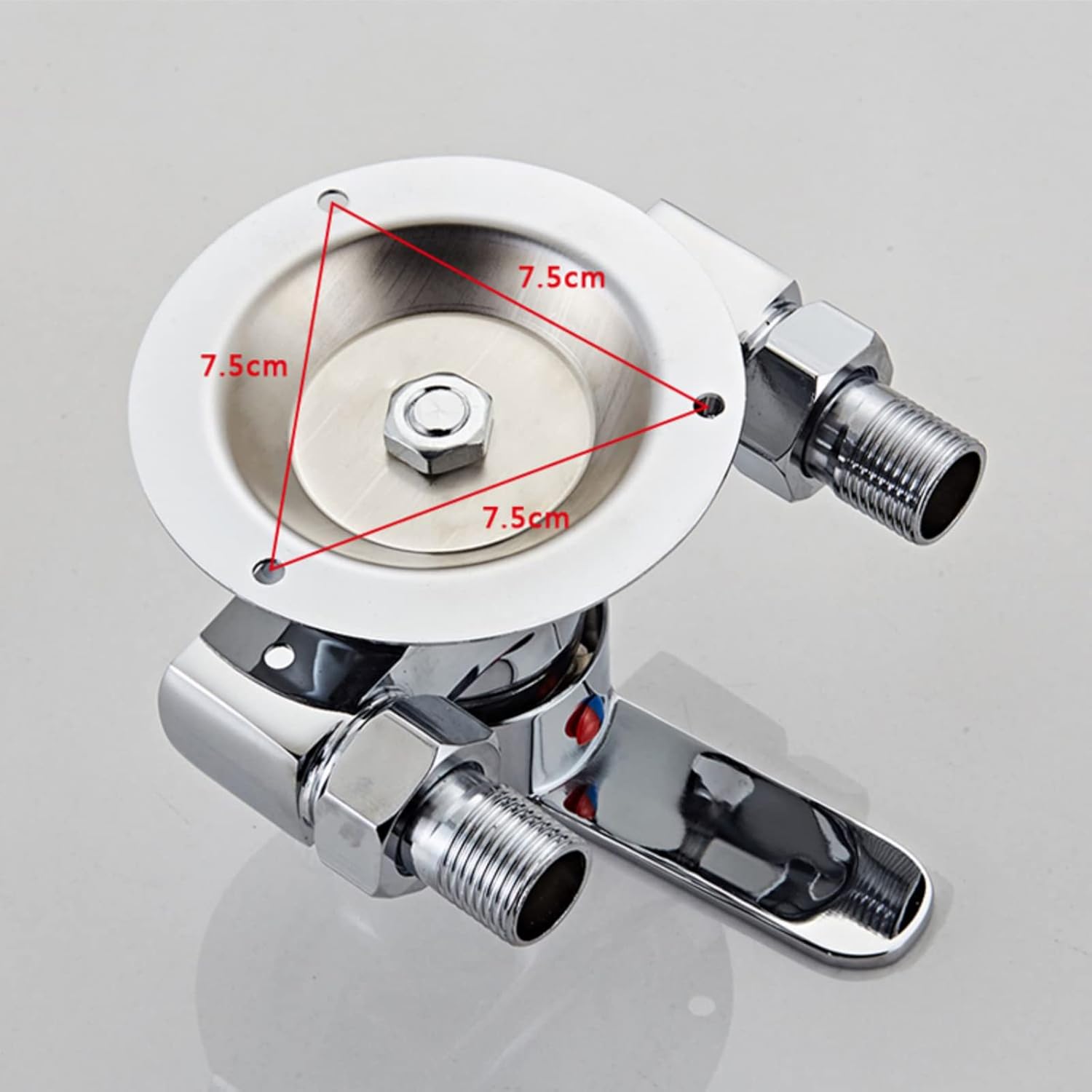 Shower Splitter Shower Head Adapter Shower Diverter 3 Way 3/4 Brass, Shower Head Diverter with Handheld Mount Hot and Cold Tee Shower Diverter,Chrome B(Chrome A)