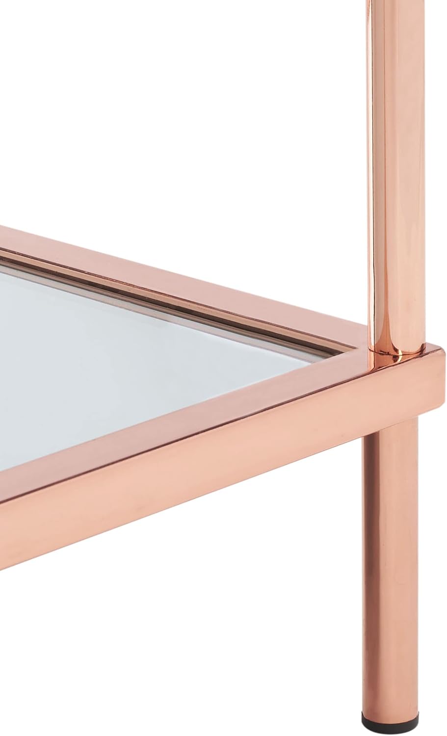 Safavieh Home Collection ACC6203 Accent Table, Rose Gold/Glass