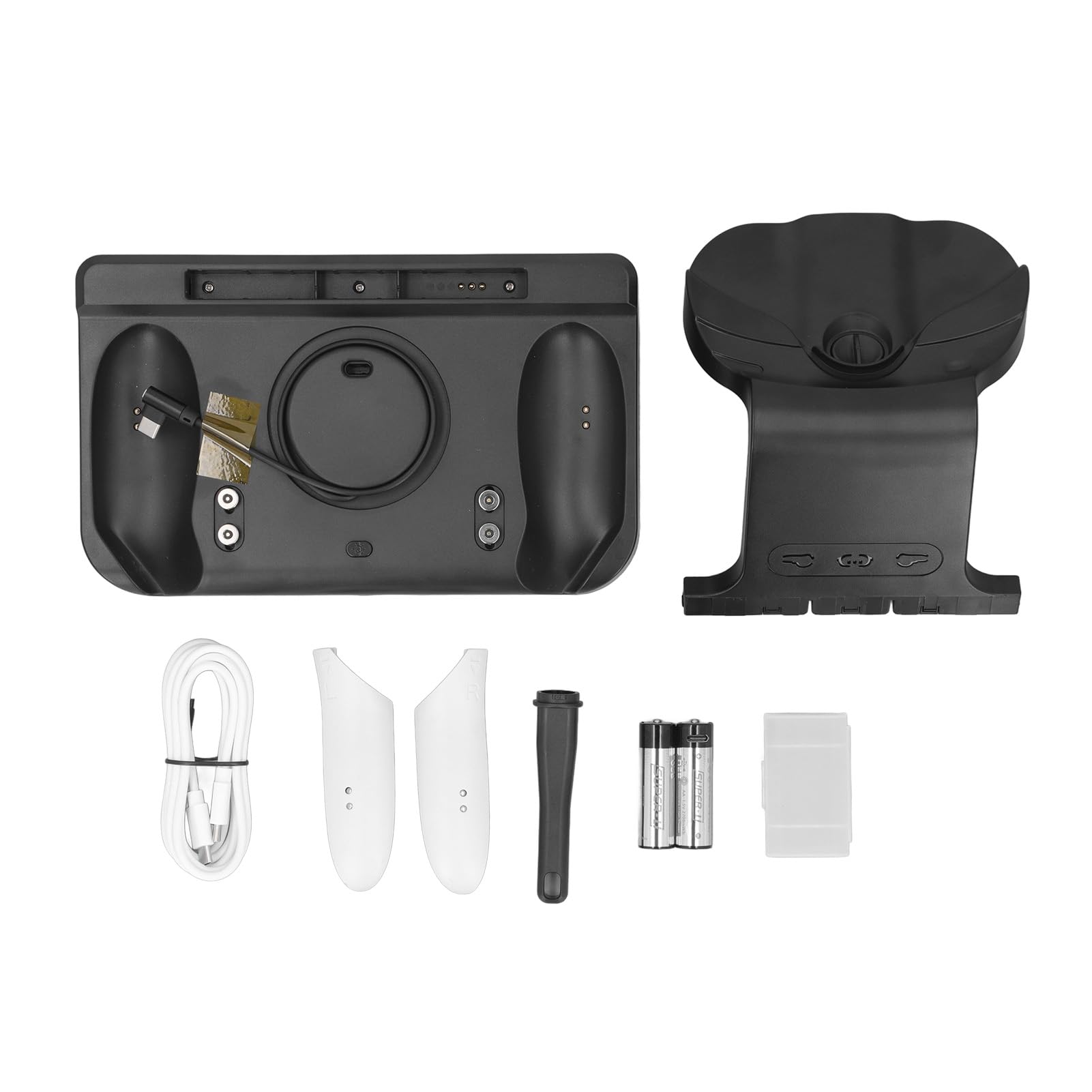 Gedourain Supporto di Ricarica per Controller VR Comoda Ricarica Rapida Illuminazione RGB Stazione di per Controller per Cuffie VR per Giocatori Materiale ABS (Nera)