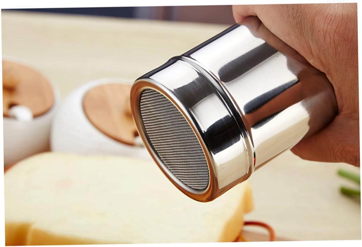 6 Pcs Stainless Steel Shaker Kitchen Tool Moisture-Proof Shaker Easy to Clean Shaker Pepper Bottle Sifter Bottle Jar Seasoning Shaker Sugar Shaker Dense Hole Sugar Bowl